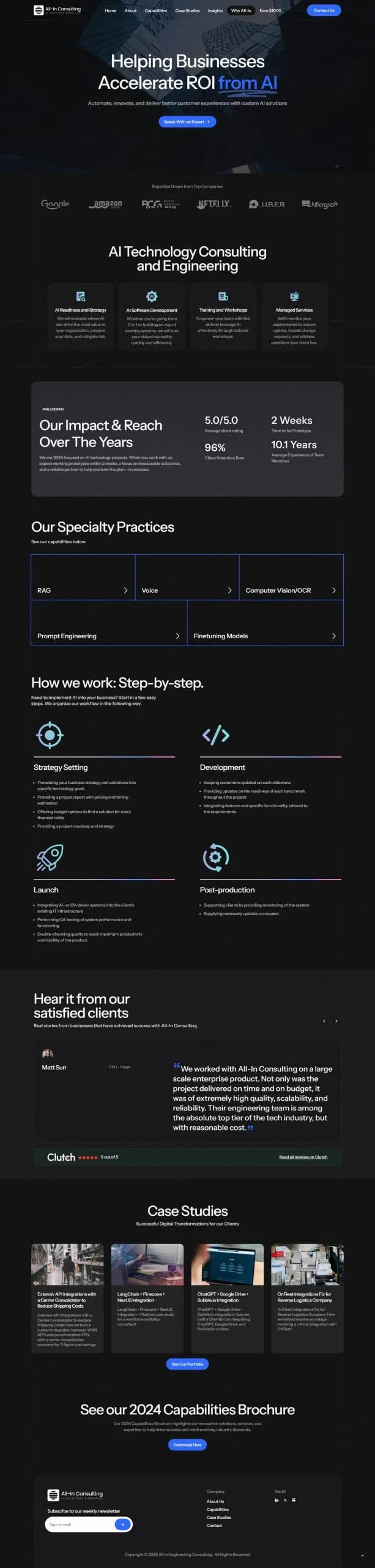All-In Consulting website design and development by Avijit Hazra