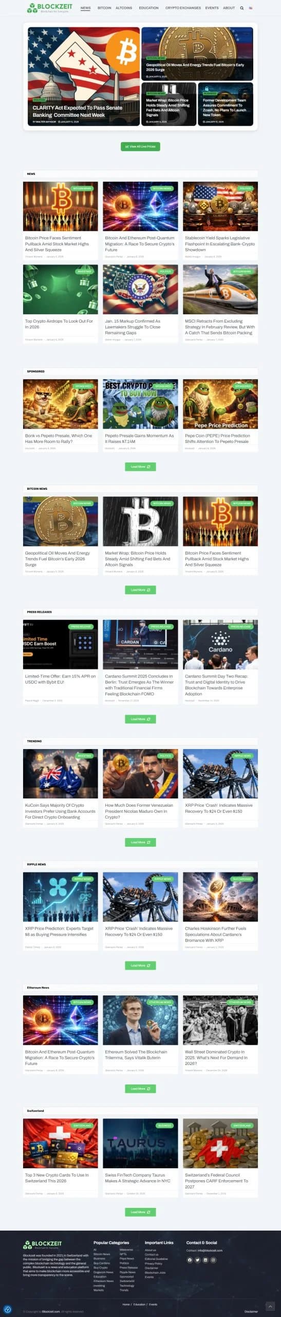 Blockzeit website design and development by Avijit Hazra