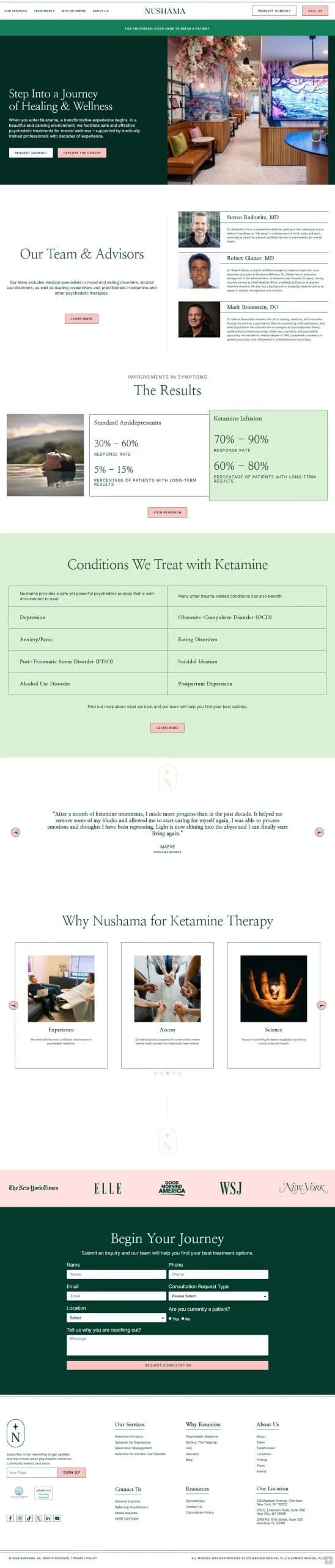 Nushama website design and development by Avijit Hazra