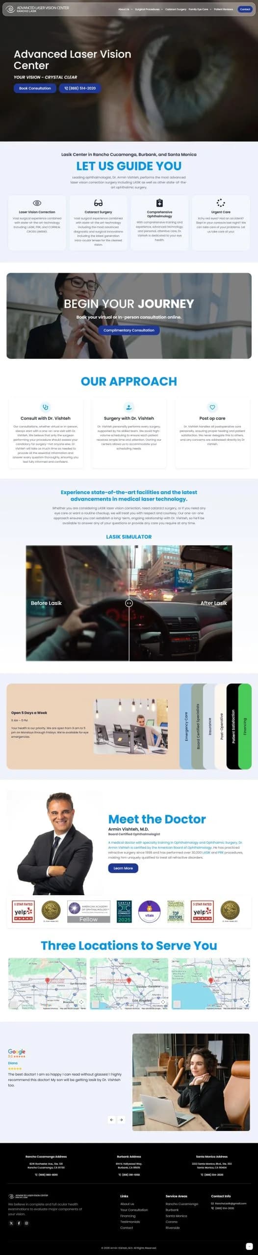 Rancho Lasik website design and development by Avijit Hazra