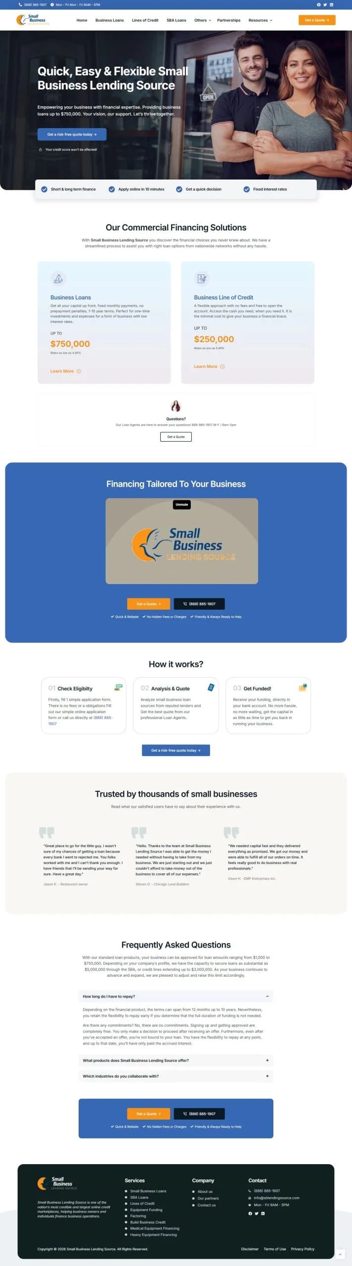 Business Lending Source website design and development by Avijit Hazra