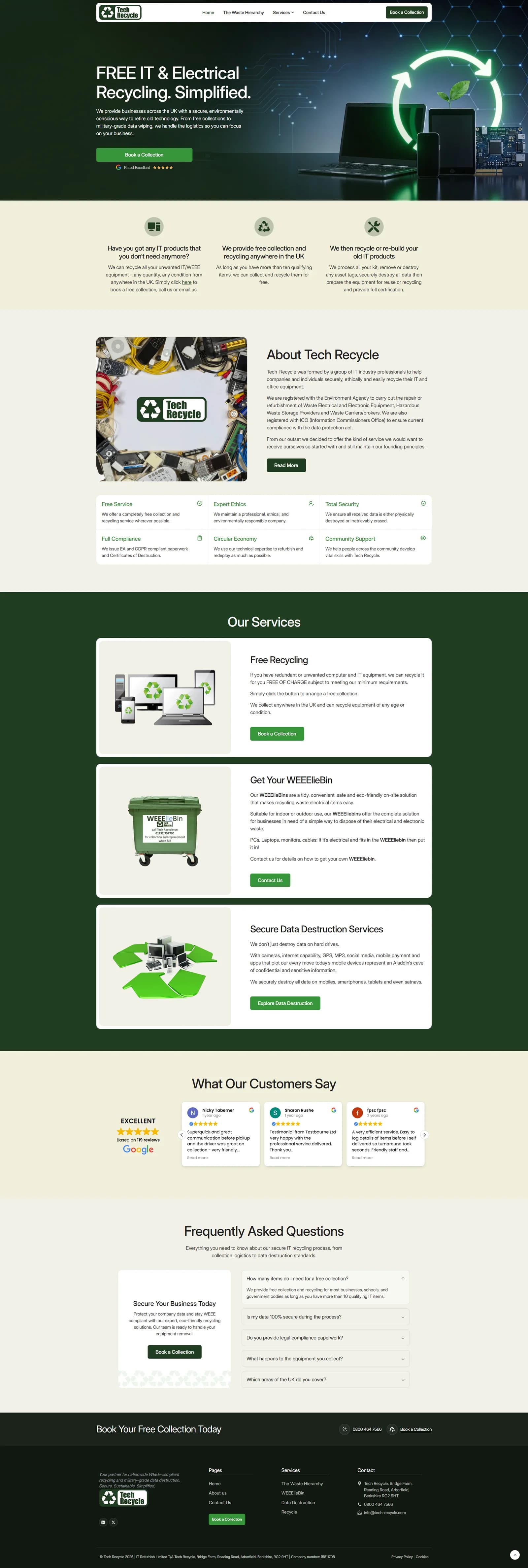 Tech Recycle website design and development by Avijit Hazra