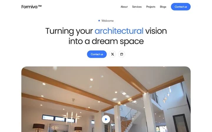 Formiva WordPress starter homepage preview