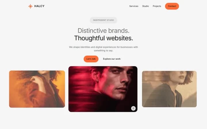 Halcy WordPress starter site homepage preview
