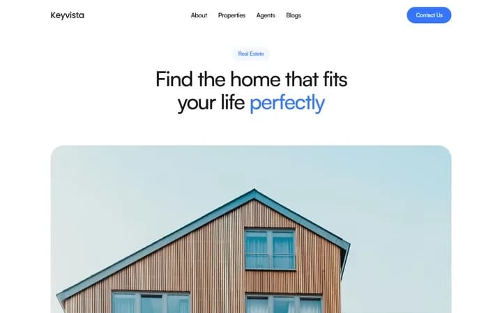 Keyvista WordPress starter site homepage preview