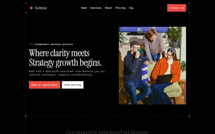 Northwise WordPress starter homepage preview