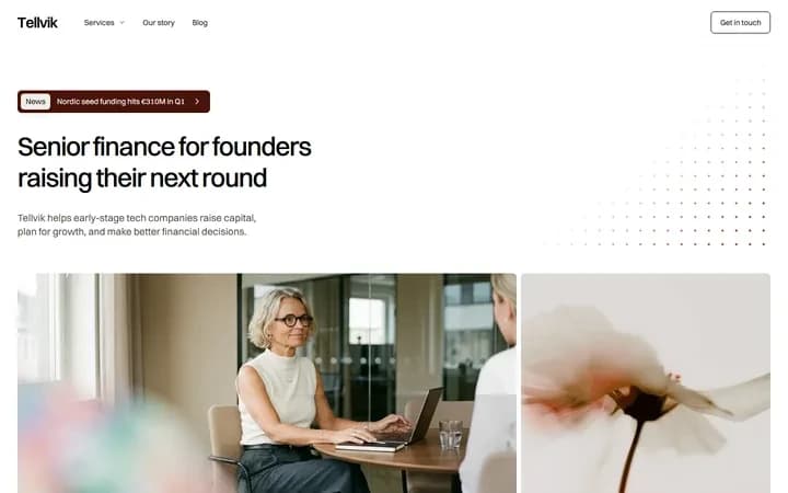 Tellvik WordPress starter homepage preview