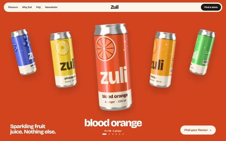 Zuli WordPress starter site homepage preview