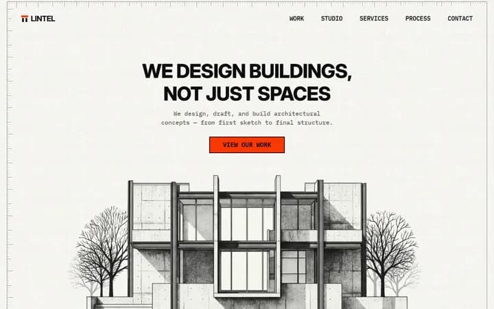 Lintel WordPress starter homepage preview