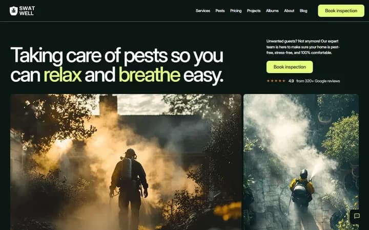 Swatwell WordPress starter homepage preview