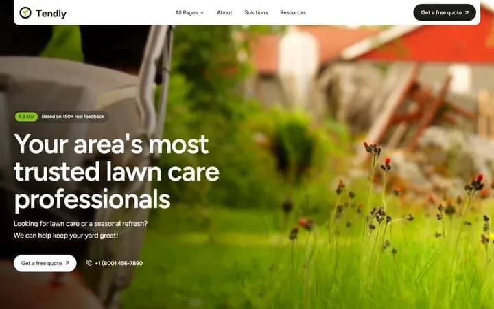 Tendly WordPress starter homepage preview
