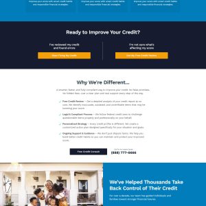 CredFixer – Credit Repair Landing Page for Lead Generation