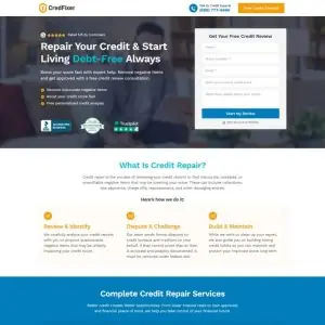 CredFixer – Credit Repair Landing Page for Lead Generation